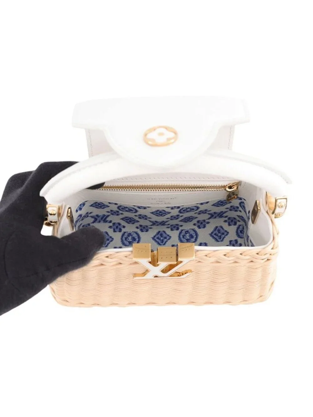Louis Vuitton Capucines Mini Rattan Cowhide Leather 2-Way Shoulder Bag